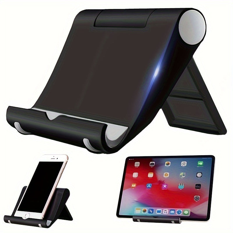 Folding Portable Desktop Stand for Smartphones and Tablets Rotating Design