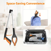 Инструмент для захвата из алюминия длиной 81,28 см, набор из 4 складных инструментов для подъема с 360° вращающейся челюстью и магнитом, легкий, но прочный захват, разработанный для пожилых людей.