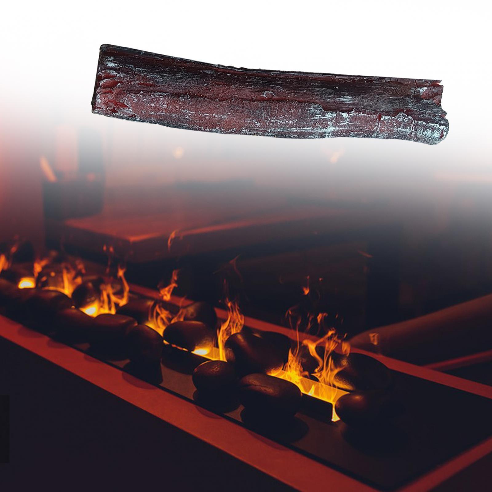 Faux Firewood Decor Resin Charcoal Indoor Outdoor Fireplace Decor