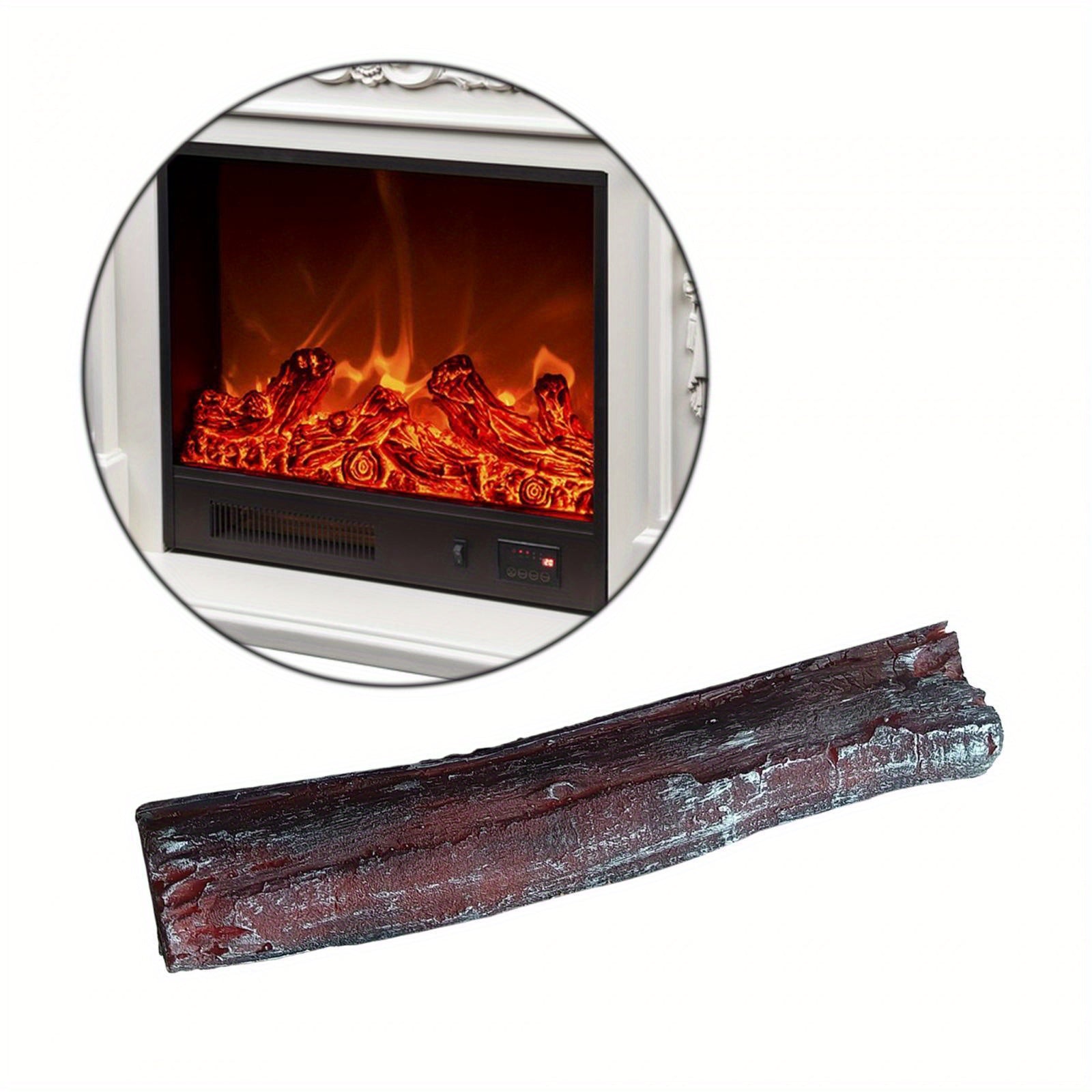 Faux Firewood Decor Resin Charcoal Indoor Outdoor Fireplace Decor