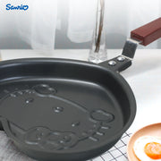 Uyda tuxum va go'sht kotletlarini oson pishirish uchun non-stick qoplamali ruxsat etilgan Sanrio Hello Kitty mini qovurilgan pan.
