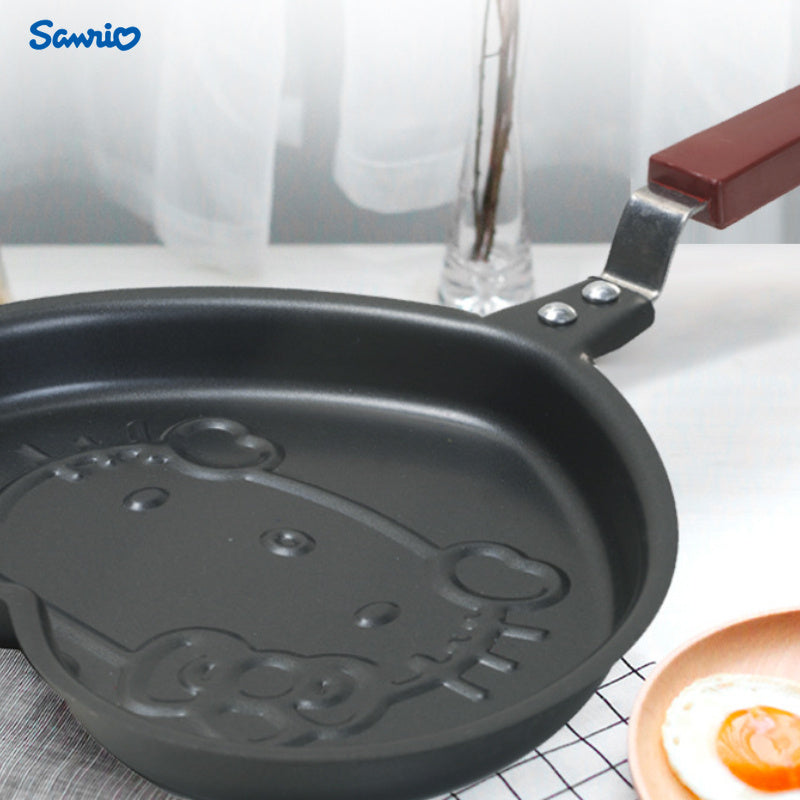Uyda tuxum va go'sht kotletlarini oson pishirish uchun non-stick qoplamali ruxsat etilgan Sanrio Hello Kitty mini qovurilgan pan.