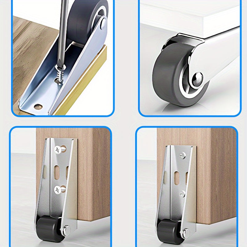 2 ta yuqori sifatli zanglamas po'latdan yasalgan sirpanadigan eshik g'ildiraklari to'plami - ko'p maqsadli metall yo'l-yo'riq g'ildiraklari, kuchli yuk ko'tarish qobiliyati, elektr quvvati talab qilinmaydi, uy oshxona mebellarini ta'mirlash uchun ideal