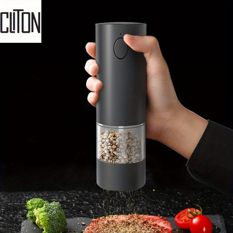 Qayta tiklanadigan elektr tuz va murch maydalagich, sozlanadigan LED chiroq, USB zaryadlash, bardoshli ABS