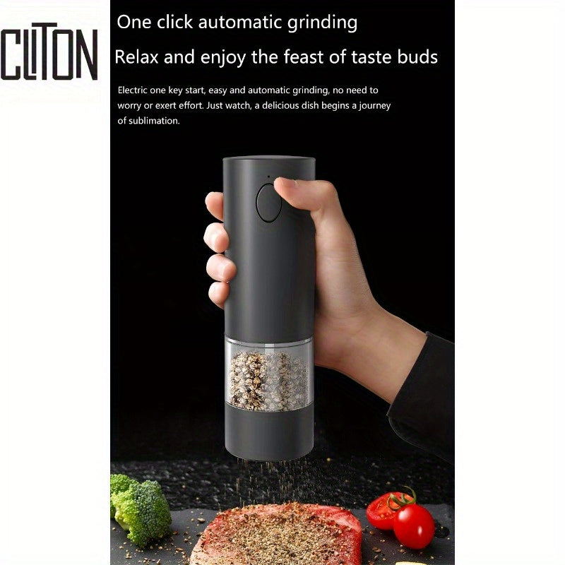 Qayta tiklanadigan elektr tuz va murch maydalagich, sozlanadigan LED chiroq, USB zaryadlash, bardoshli ABS