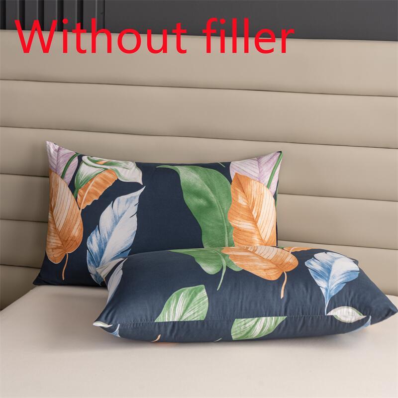 Set of 2 Brushed Pillowcases with Floral and Geometric Designs, Soft Skin-Friendly Fabric