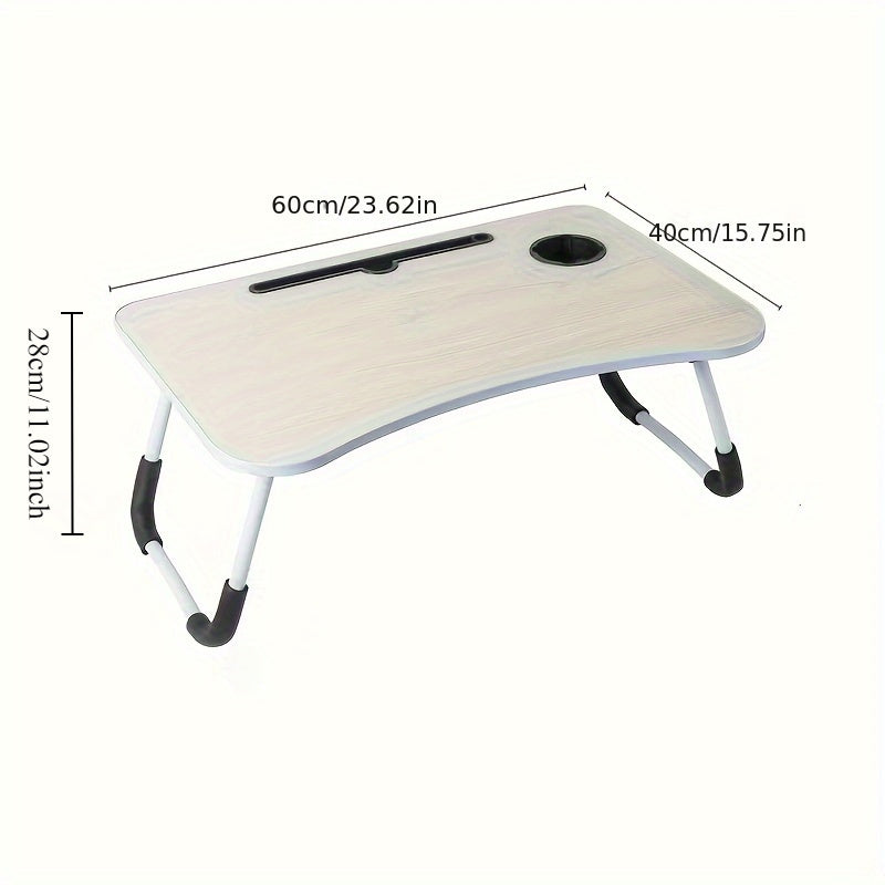 Mesa portátil para cama con soporte para taza, patas antideslizantes, para cama, sofá, suelo