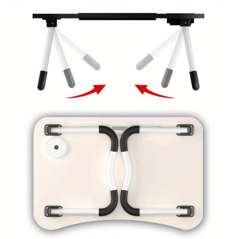 Mesa portátil para cama con soporte para taza, patas antideslizantes, para cama, sofá, suelo