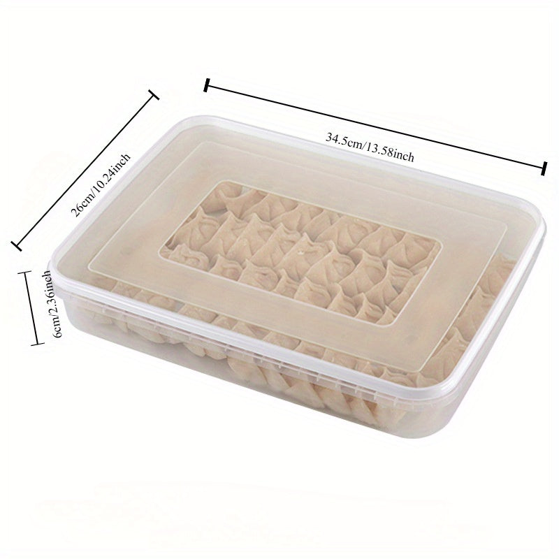 Extra Large Multi-Layer PVC Food Storage Container for Dumplings and Eggs Refrigerator Organizer