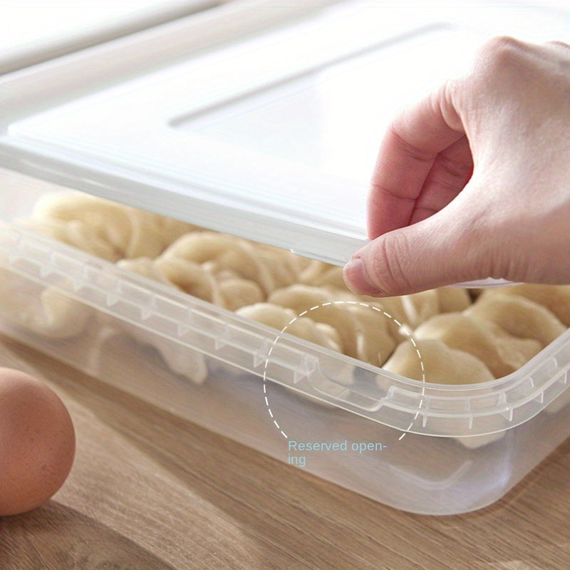 Extra Large Multi-Layer PVC Food Storage Container for Dumplings and Eggs Refrigerator Organizer