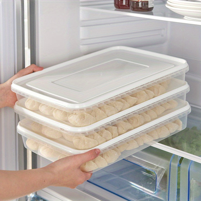 Extra Large Multi-Layer PVC Food Storage Container for Dumplings and Eggs Refrigerator Organizer