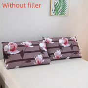 Fundas de almohada de poliéster negro y amarillo con patrones florales de plumas y geométricos