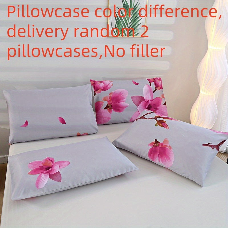 Luxury Microfiber Pillowcases Set Floral Geometric Pattern Envelope Closure