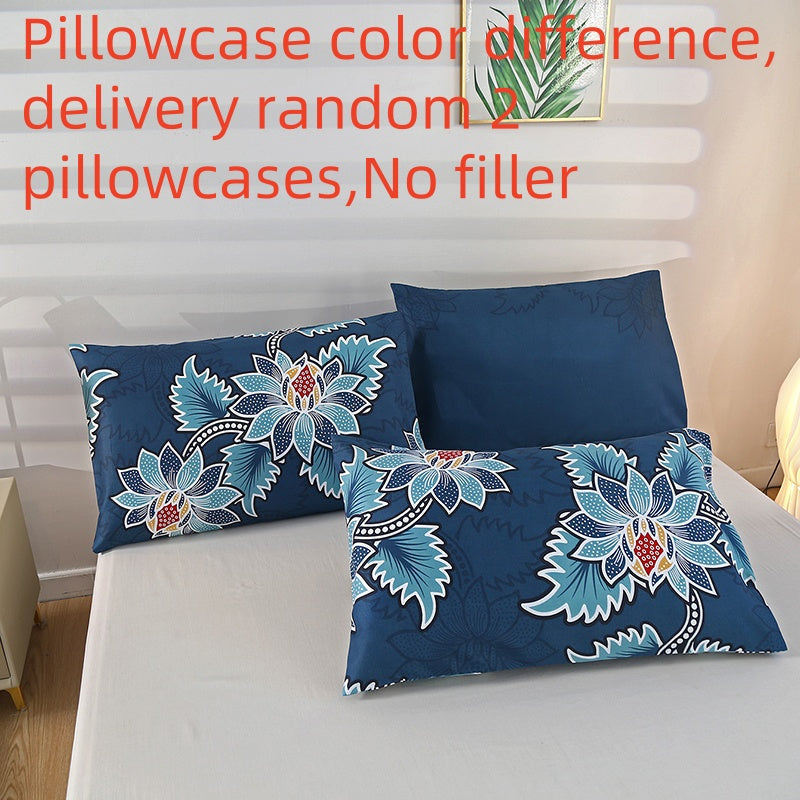 Luxury Microfiber Pillowcases Set Floral Geometric Pattern Envelope Closure