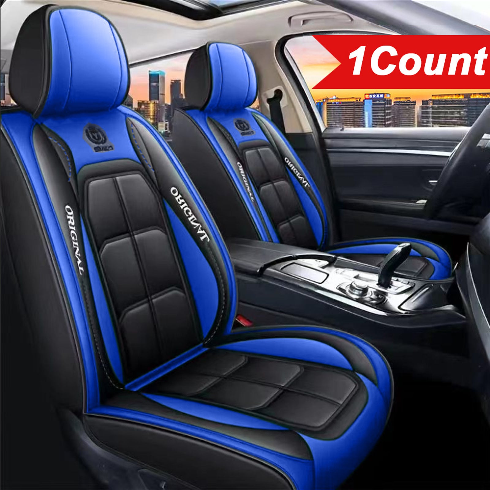Universal 7-Color Faux Leather Car Seat Cover Nafas oladigan Bardoshli Himoya