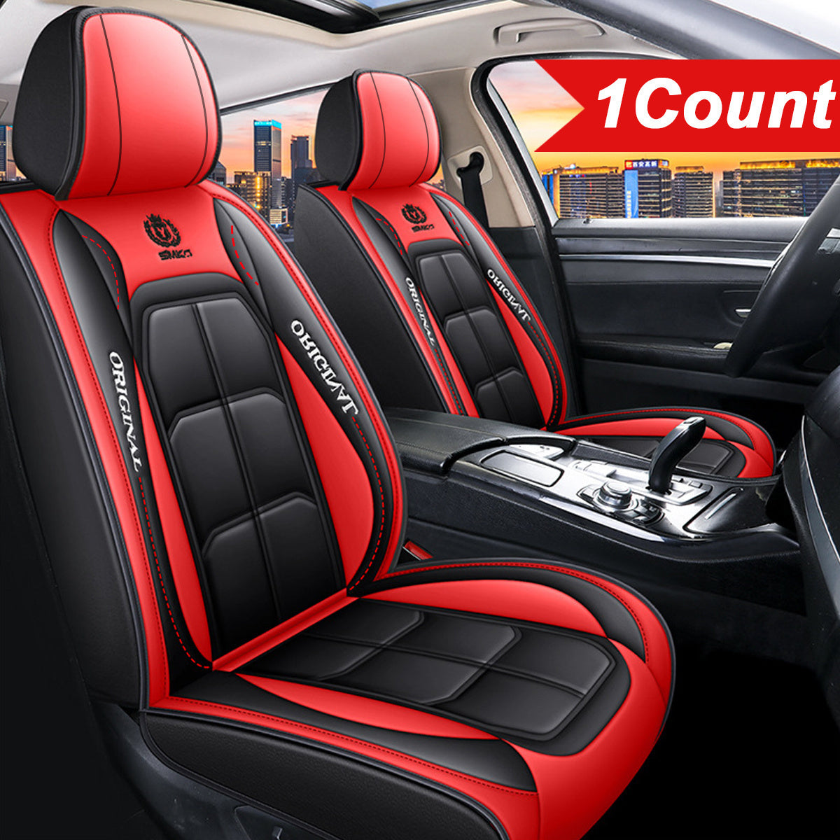 Universal 7-Color Faux Leather Car Seat Cover Nafas oladigan Bardoshli Himoya