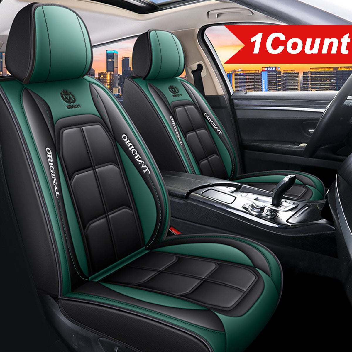 Universal 7-Color Faux Leather Car Seat Cover Nafas oladigan Bardoshli Himoya