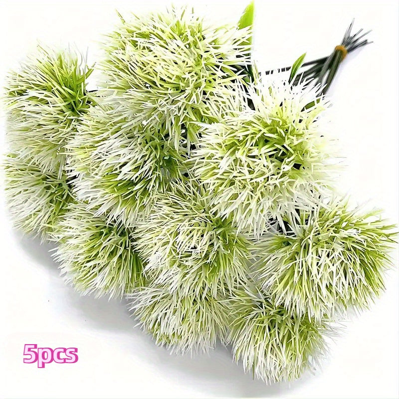 Artificial Spherical Dandelion Flowers Plastic Outdoor Decor for Garden Lawn and Home