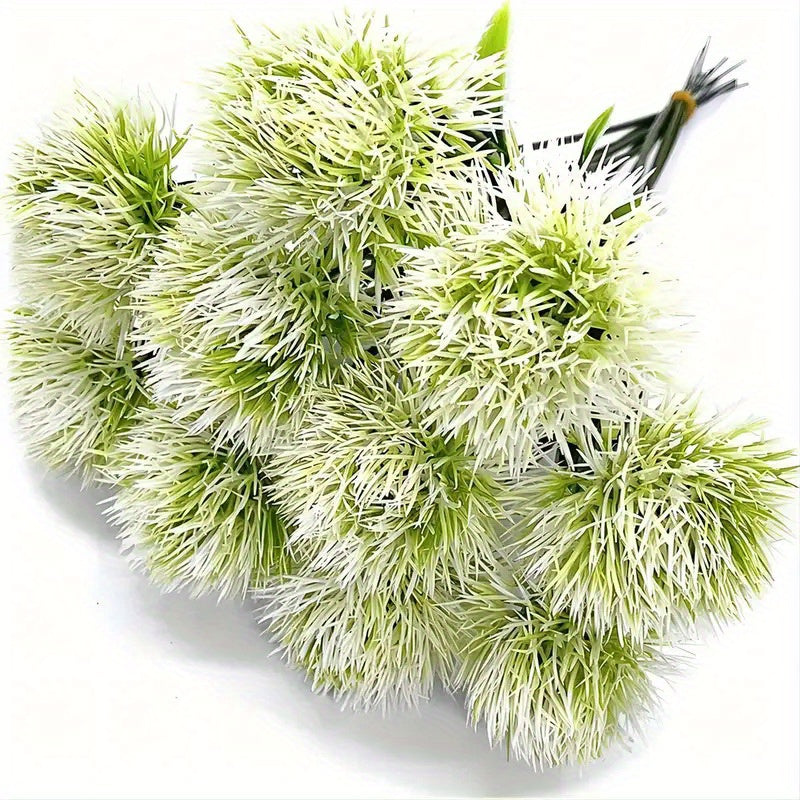 Artificial Spherical Dandelion Flowers Plastic Outdoor Decor for Garden Lawn and Home