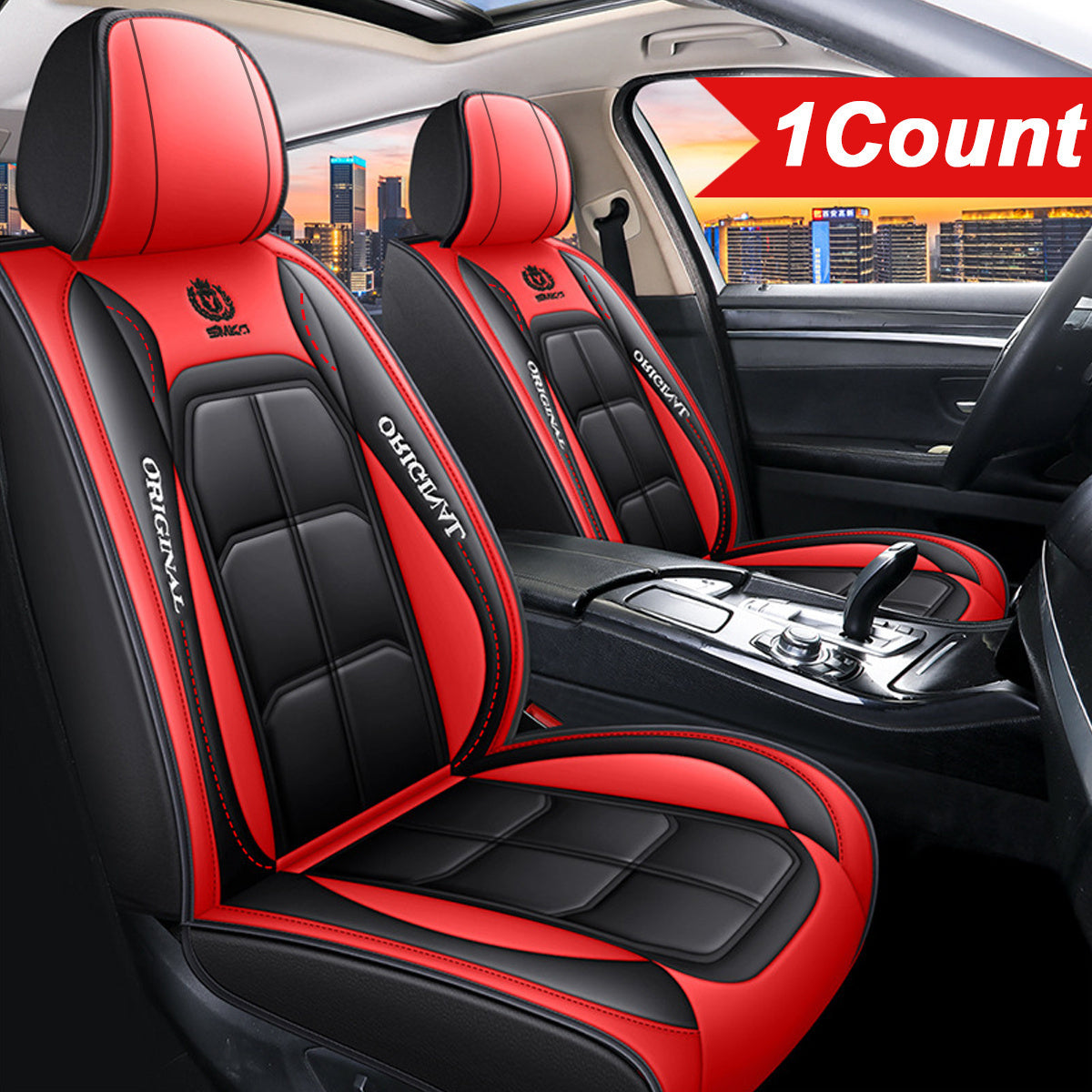 Waterproof PU Leather Car Seat Cover for Sedans SUVs Universal Fit Easy Install