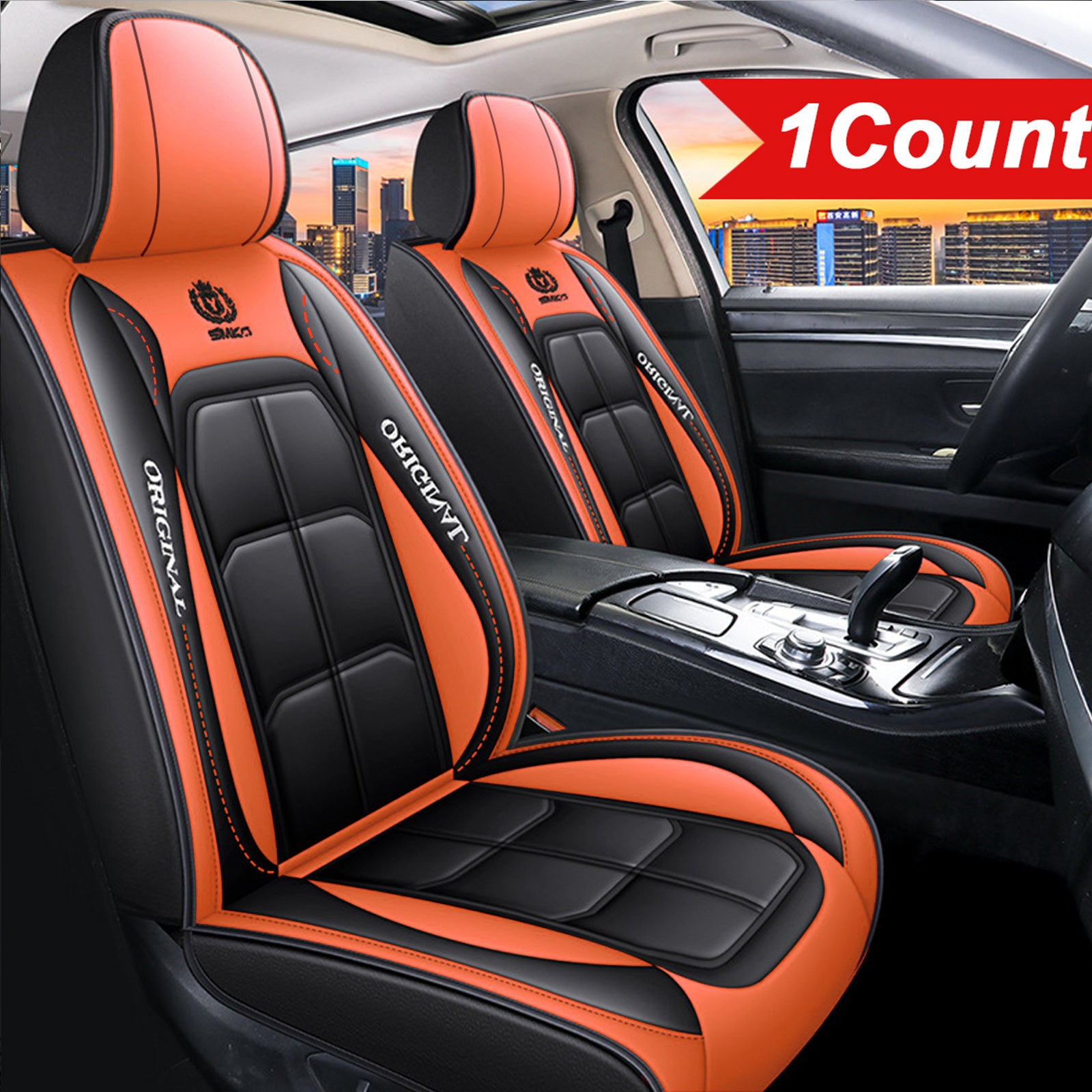 Waterproof PU Leather Car Seat Cover for Sedans SUVs Universal Fit Easy Install