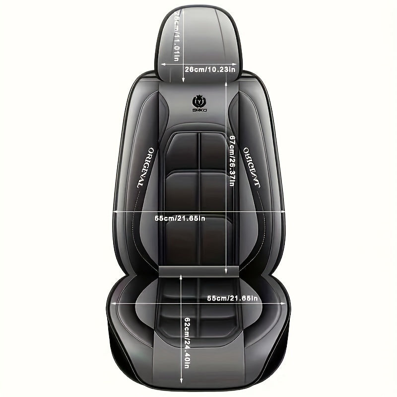 Waterproof Breathable PU Leather Car Seat Cover Fits Most Vehicles Easy to Clean Soft Touch