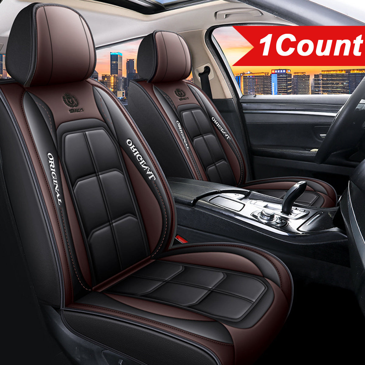 Waterproof Breathable PU Leather Car Seat Cover Fits Most Vehicles Easy to Clean Soft Touch