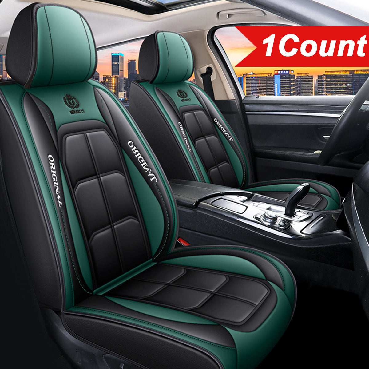 Waterproof Breathable PU Leather Car Seat Cover Fits Most Vehicles Easy to Clean Soft Touch