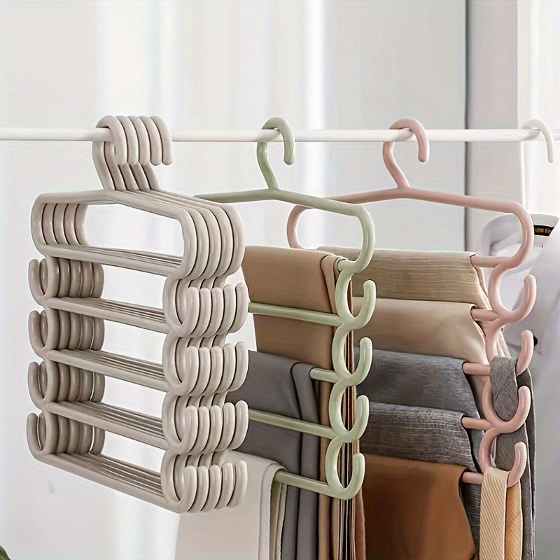 Multifunctional Coat Hanger with Pants Tie Belt and Scarf Storage Household Drying Rack 38.35x34.29cm