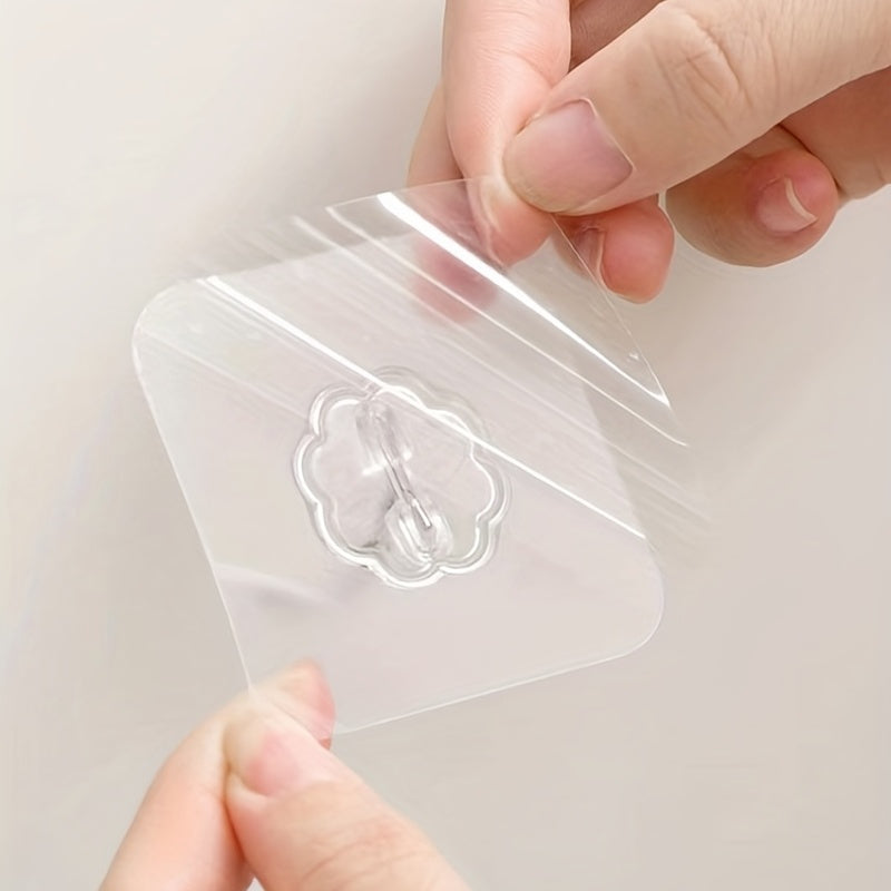 Paquete de 10 ganchos adhesivos impermeables de uso pesado para baño, cocina y almacenamiento en el hogar