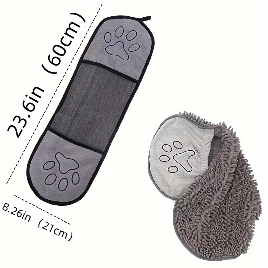 Quick Drying Pet Bath Towel for Cats Dogs and Rabbits Glove Style Absorbent