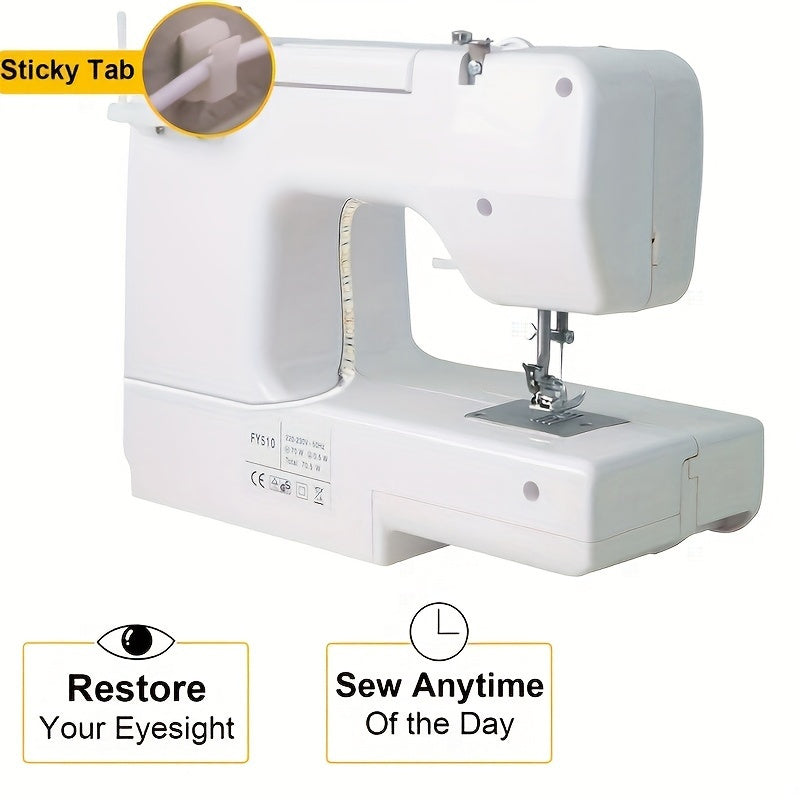 Светодиодная шнуровая лента для шитья с питанием от USB и сенсорным затемнением, энергоэффективный белый свет для стандартных машин, не требует батареек, гибкий пластиковый дизайн для улучшенной видимости при рукоделии.