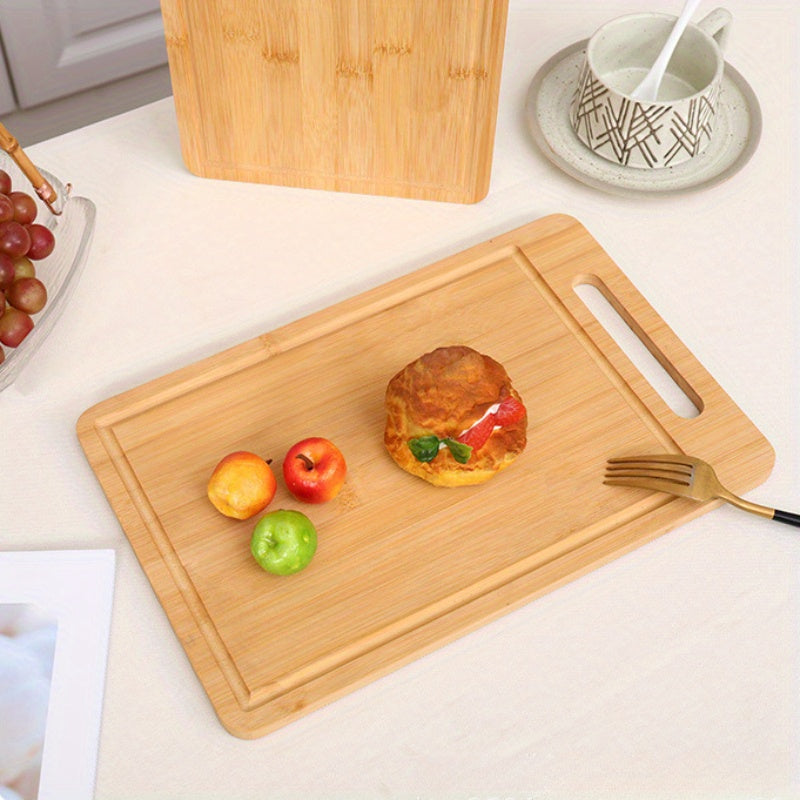 Bamboo Cutting Board with Sink Handle Double-Sided Solid Wood Kitchen Tool