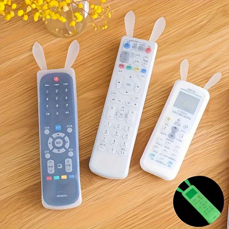 Glow-in-the-Dark Silicone Remote Control Cover Dustproof for TV and AC Remotes