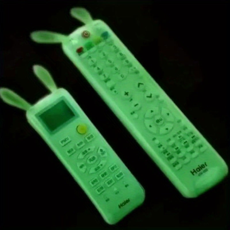 Glow-in-the-Dark Silicone Remote Control Cover Dustproof for TV and AC Remotes