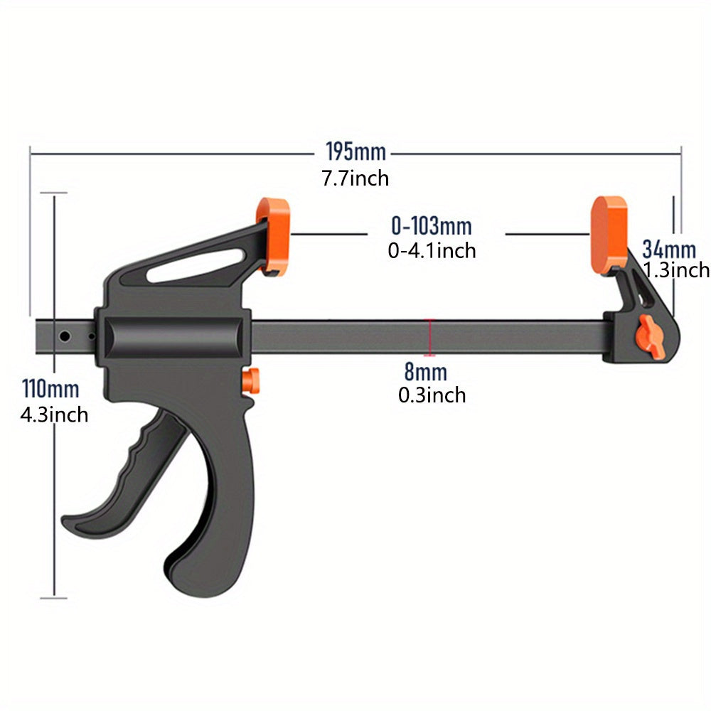 4-Inch Quick Ratchet Release Woodworking Clamp Set Plastic Bar Spreader Tool