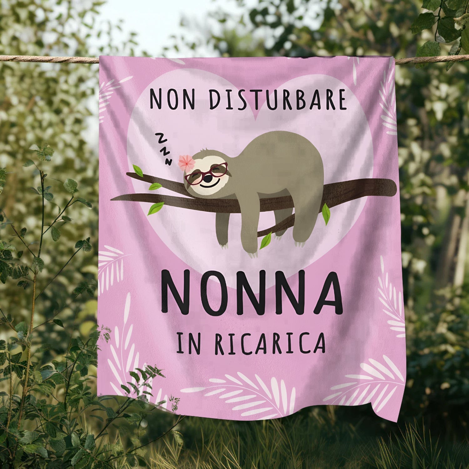 Multicolor Recharging Sloth Throw Blanket Flannel Fleece Knitted Lodge Style for All Seasons