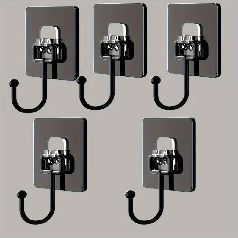 Heavy-Duty Self-Adhesive Wall Hooks Waterproof for Bathroom Kitchen Towels Keys