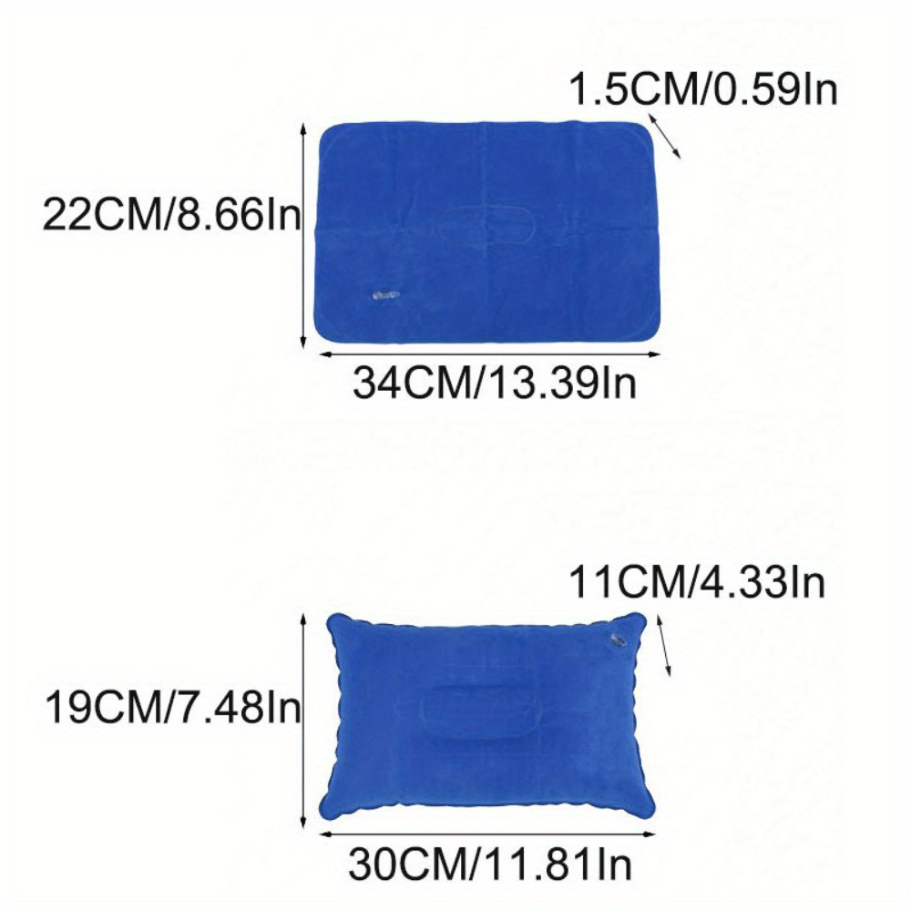 Inflatable Travel Pillow with Ultralight Air Neck Support Durable Polyester Filling for Hiking Beach Car