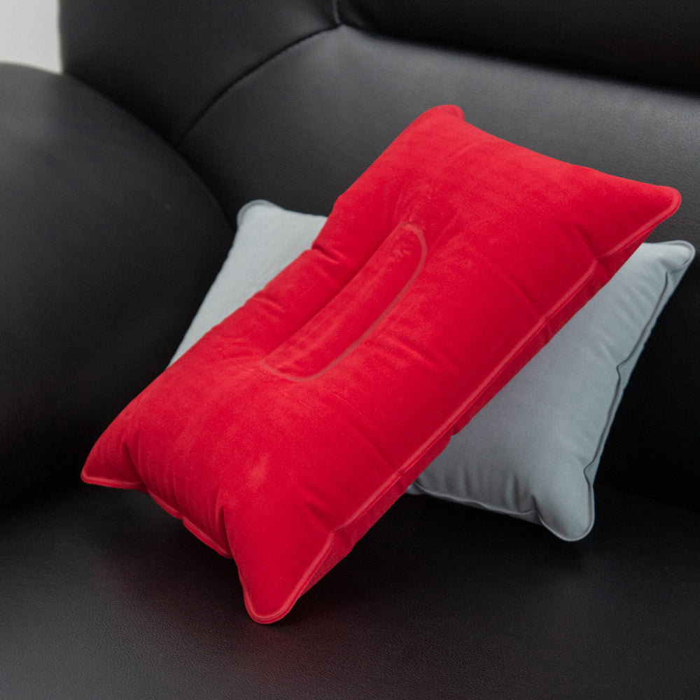 Inflatable Travel Pillow with Ultralight Air Neck Support Durable Polyester Filling for Hiking Beach Car