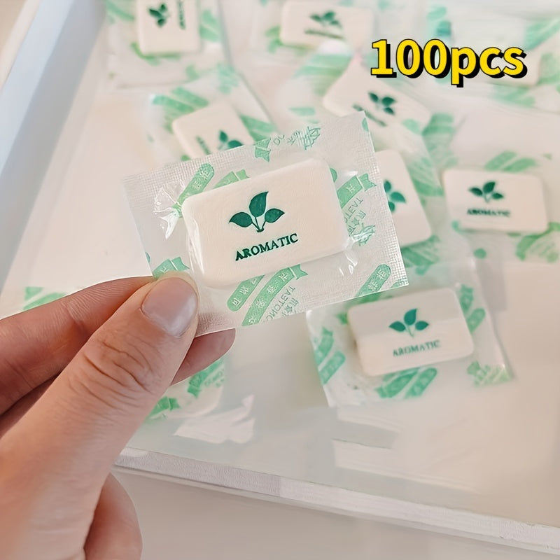 100 ta Limon Yasmin Sachets Havo tozalash uchun shkaf, avtomobil, xona uchun qattiq aromatizator tabletkalari