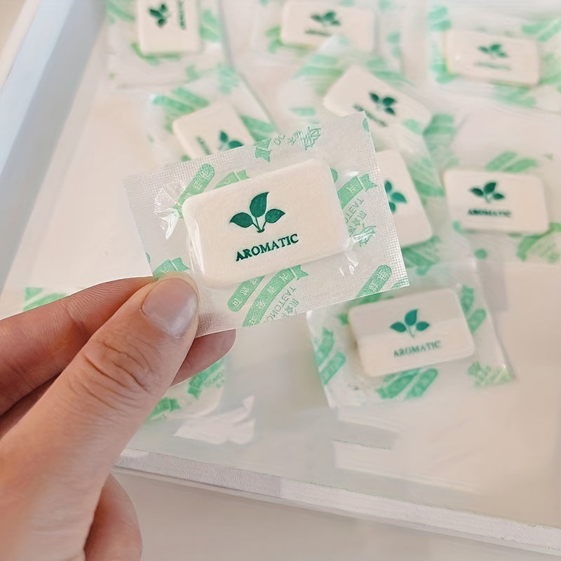 100 Lemon Jasmine Sachets Air Freshener for Wardrobe Car Room Solid Fragrance Tablets