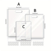 Set of 3 Transparent Acrylic Cutting Boards with Handles and Non-Slip Silicone Feet