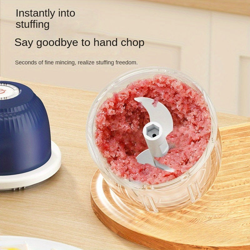 Lithium batareyali, USB orqali qayta zaryadlanadigan simsiz elektr sarimsoq maydalagich, oson maydalash va ezish uchun.