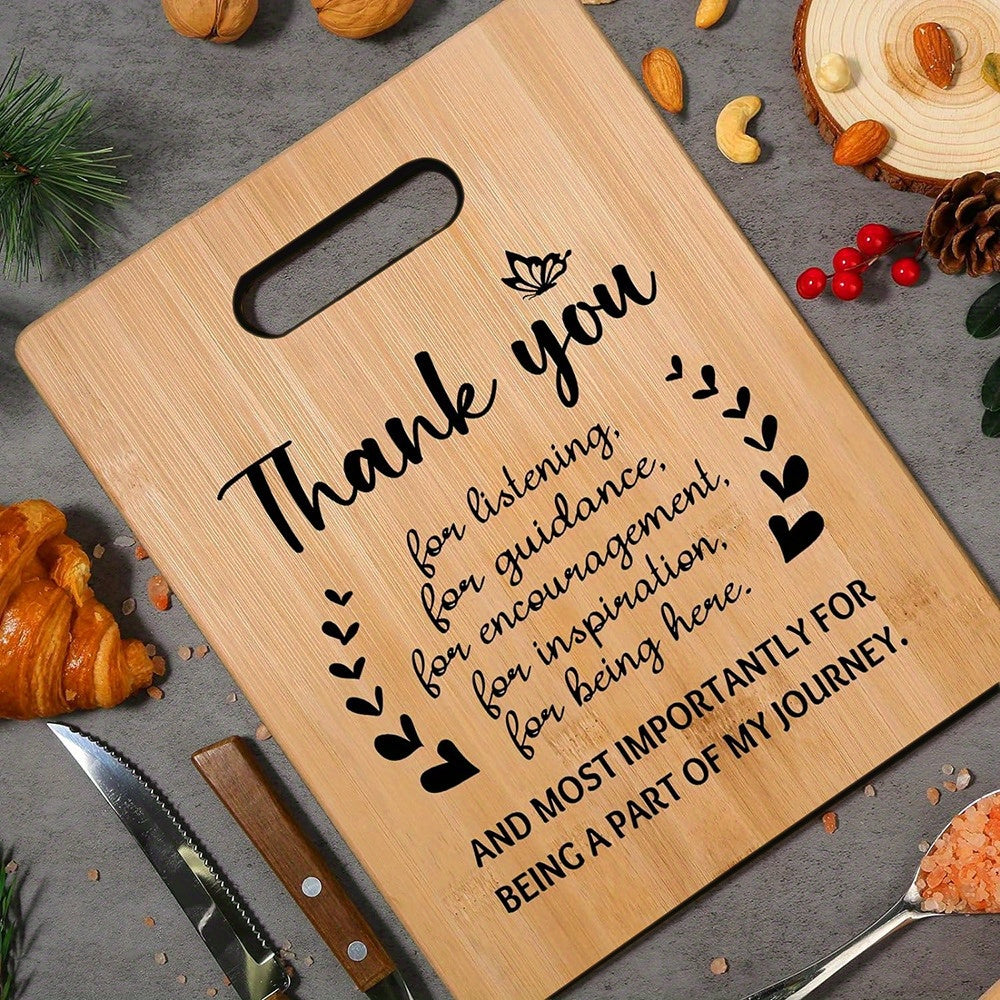 Bamboo Cutting Board for Gratitude Gifts for Women Coworkers Friends Nurses Teachers Graduation Bridal Shower