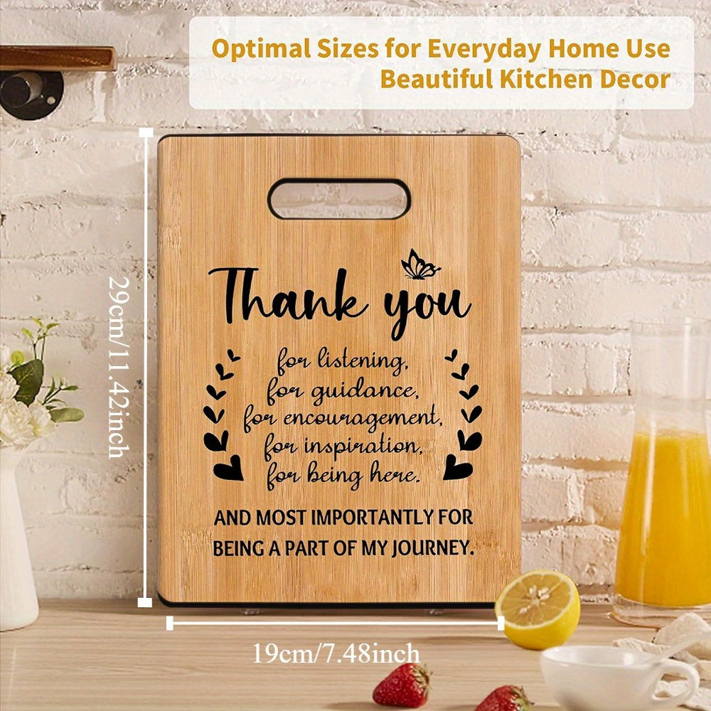 Bamboo Cutting Board for Gratitude Gifts for Women Coworkers Friends Nurses Teachers Graduation Bridal Shower