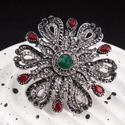 Vintage Openwork Diamond Brooch Baroque Style Jewelry