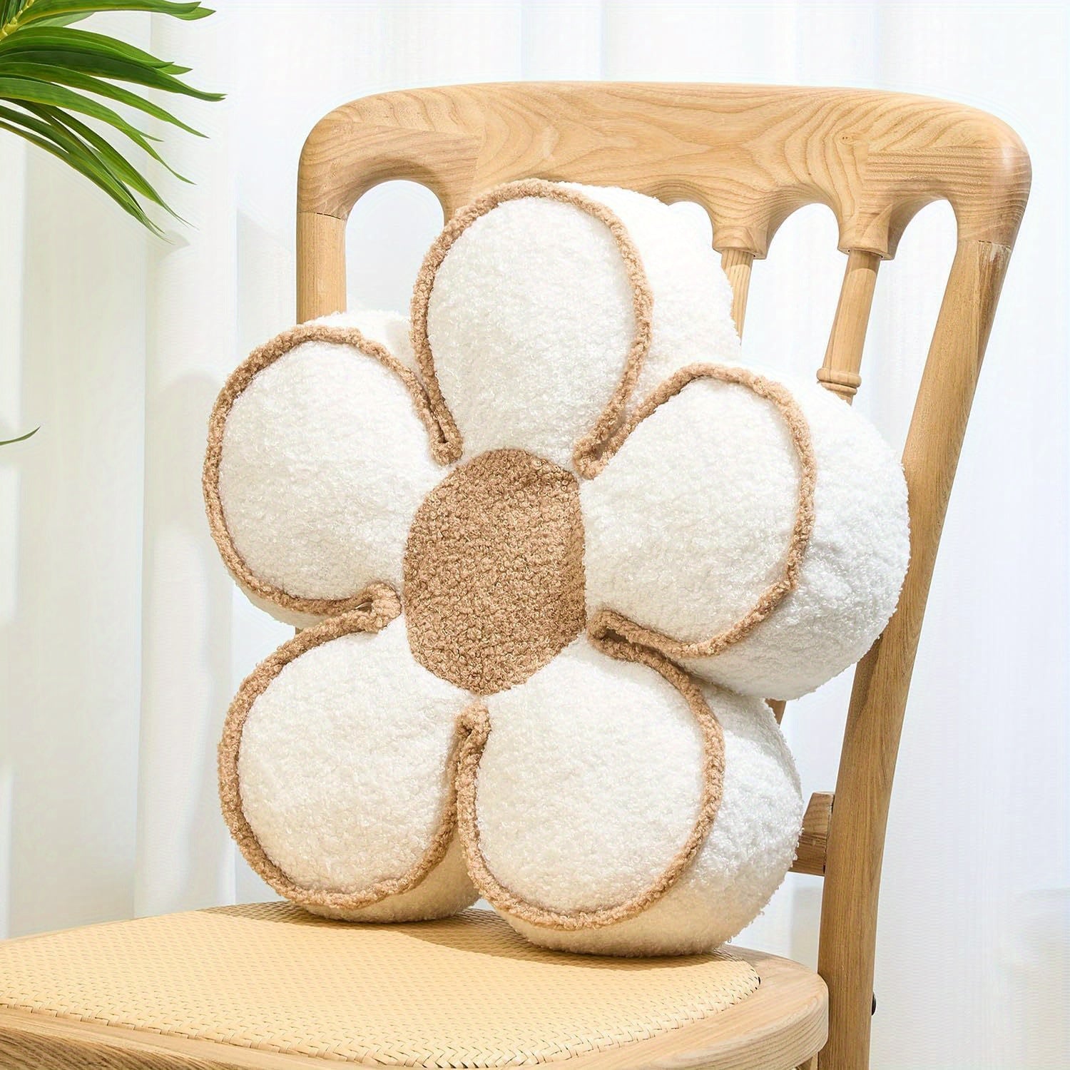 Cojín floral de 50cm para decoración de sofá, almohada gruesa, acento para el hogar