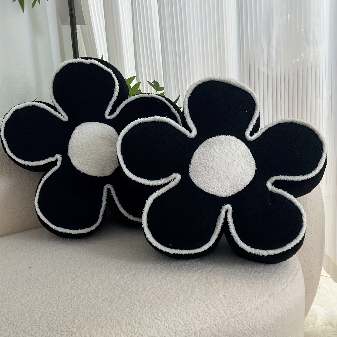 Cojín floral de 50cm para decoración de sofá, almohada gruesa, acento para el hogar