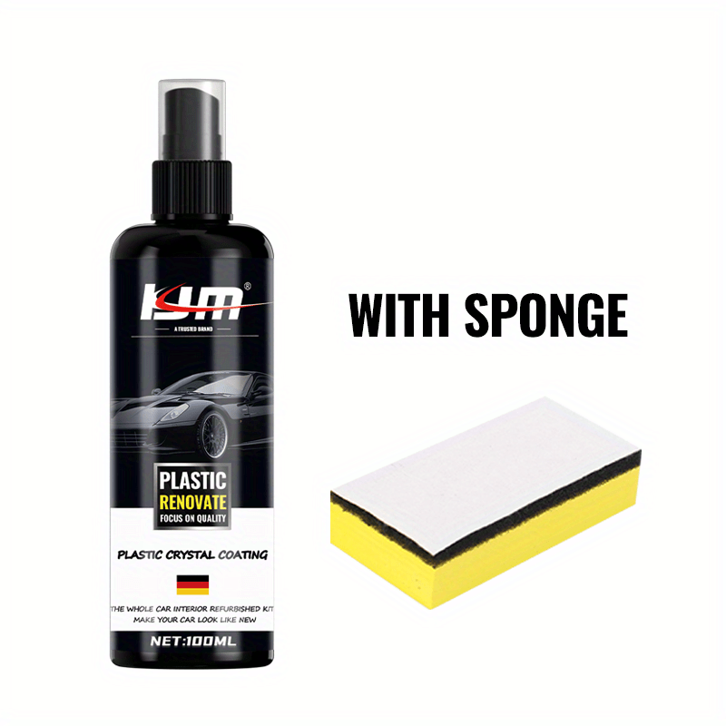 Cera restauradora de plástico para coche 100ml, recubrimiento hidrofóbico para interior y exterior